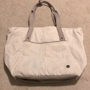 Lululemon tan tote bag diaper bag travel bag